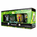 SET EXCLUSIVO DE 4 VASOS DE VIDRIO RICK AND MORTY