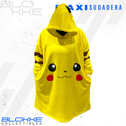 Maxi Sudadera Pokemon Pikachu Pijama Oversized