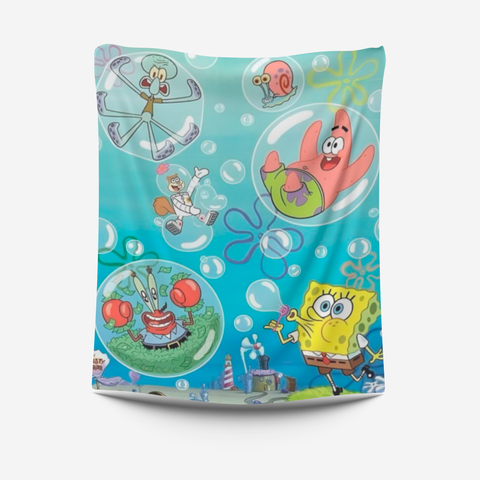 Cobija Frazada Nickelodeon Bob Esponja Burbujas