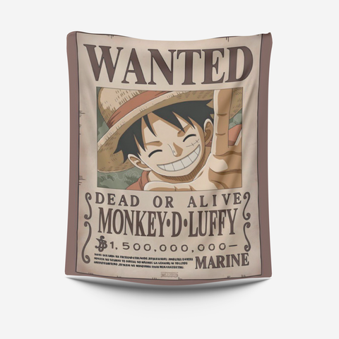 Cobija Frazada One Piece Luffy Cartel Recompensa