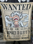 Cobija - Frazada One Piece Monkey D. Luffy Gear 5 Wanted Poster