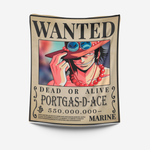 Cobija One Piece Portgas D. Ace Wanted Cartel Recompensa