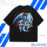 Playera Oversized Yu Gi Oh - Blue Eyes Cartoon