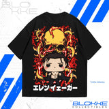 Playera Oversized Pop Attack On Titan - Eren Yaeger