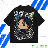 Playera Oversized Pop Attack On Titan - Levi