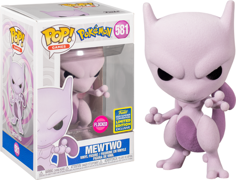Funko Pop! Pokémon Mewtwo 581 2020 Summer Convention Limited Edition Exclusive (Flocked)