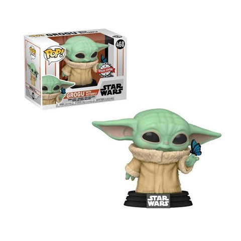 Funko Pop! Star Wars The Mandalorian Grogu The Child with Butterfly 468 Special Edition