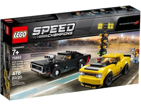 LEGO Speed Champions Dodge Challenger SRT Demon de 2018 y Dodge Charger R/T de 1970 75893