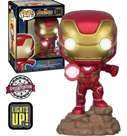 Funko Pop! Marvel Avengers Infinity War Iron Man 380 Lights Up SPECIAL EDITION