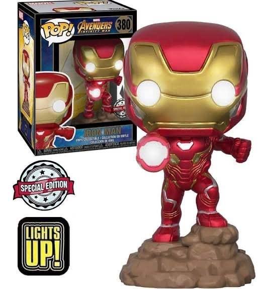 Avengers 60 Años Iron Man con Pin Funko Pop! Exclusivo - FUNQITO